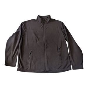 Gander Mountain Guide Series Brown Full Zip Front W Zip Pockets Fleece Jacket Me